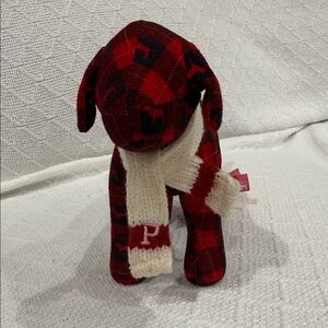 Buffalo plaid with scarf Victoria secret pink dog